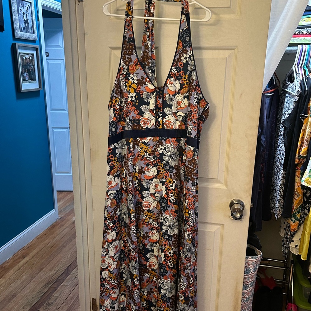 Floral Halter Maxi Dress